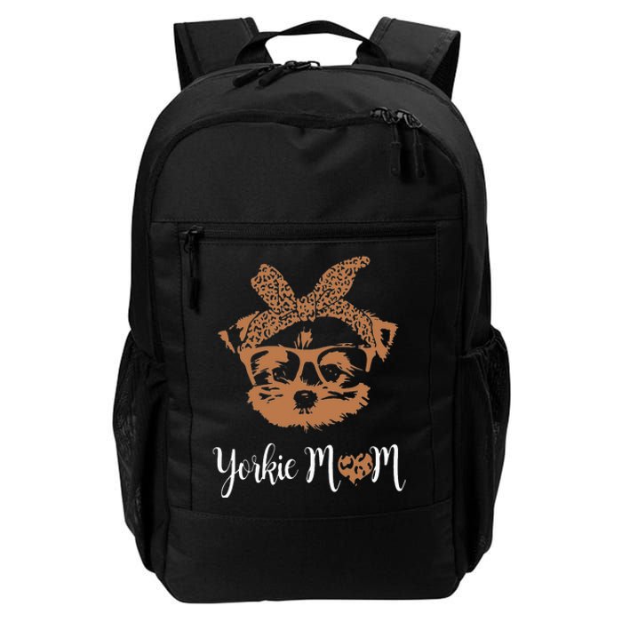 Yorkie Mom Yorkshire Leopard Dog Lovers Mother's Day Daily Commute Backpack