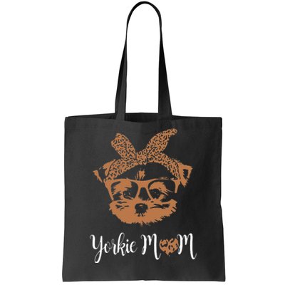 Yorkie Mom Yorkshire Leopard Dog Lovers Mother's Day Tote Bag