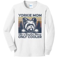 Yorkie Mom Yorkshire Mama Dog Mother York Dog Owner Kids Long Sleeve Shirt