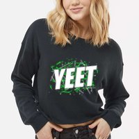 Yeet Meme Cropped Pullover Crew