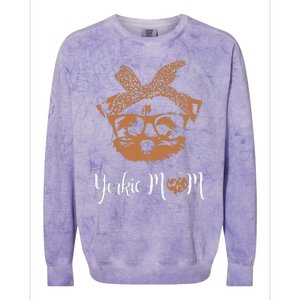 Yorkie Mom Yorkshire Leopard Dog Lovers Mother's Day Gift Colorblast Crewneck Sweatshirt