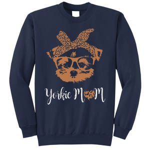 Yorkie Mom Yorkshire Leopard Dog Lovers Mother's Day Gift Sweatshirt