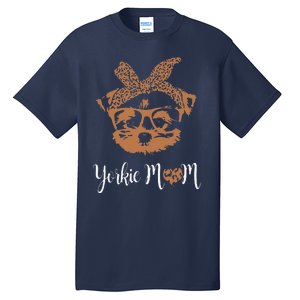 Yorkie Mom Yorkshire Leopard Dog Lovers Mother's Day Gift Tall T-Shirt