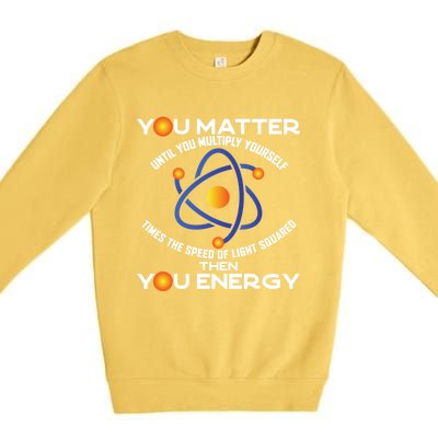 You Matter You Energy Science Physicist Physics Lover Sweatshirt Premium Crewneck Sweatshirt