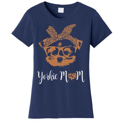 Yorkie Mom Yorkshire Leopard Dog Lovers Mothers Day Gift Gift Women's T-Shirt