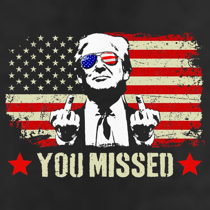 You Missed You Missed Trump 2024 You Missed 7 Panel Mesh Trucker Snapback Hat