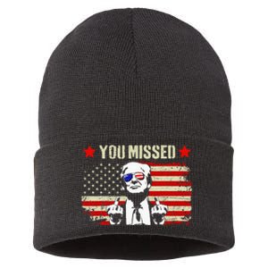 You Missed You Missed Trump 2024 You Missed Sustainable Knit Beanie