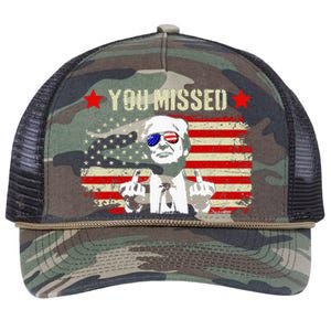 You Missed You Missed Trump 2024 You Missed Retro Rope Trucker Hat Cap