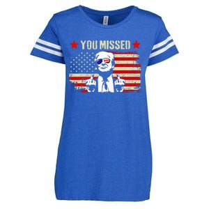 You Missed You Missed Trump 2024 You Missed Enza Ladies Jersey Football T-Shirt