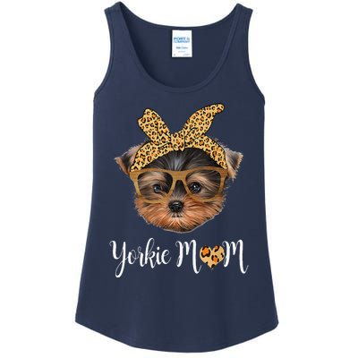 Yorkie Mom Yorkshire Leopard Dog Lovers Mother's Day Gift Ladies Essential Tank