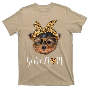 Yorkie Mom Yorkshire Leopard Dog Lovers Mother's Day Gift T-Shirt