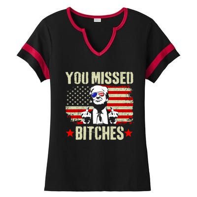 You Missed You Missed Trump 2024 You Missed Ladies Halftime Notch Neck Tee