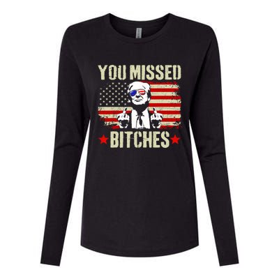 You Missed You Missed Trump 2024 You Missed Womens Cotton Relaxed Long Sleeve T-Shirt