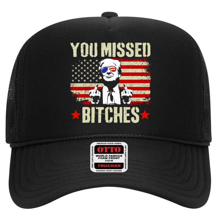 You Missed You Missed Trump 2024 You Missed High Crown Mesh Back Trucker Hat