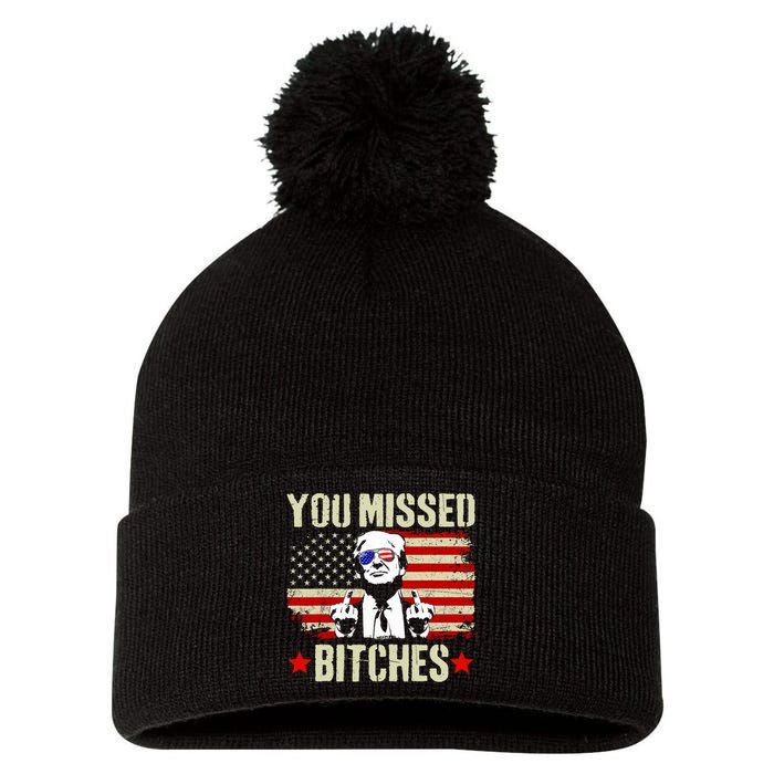 You Missed You Missed Trump 2024 You Missed Pom Pom 12in Knit Beanie