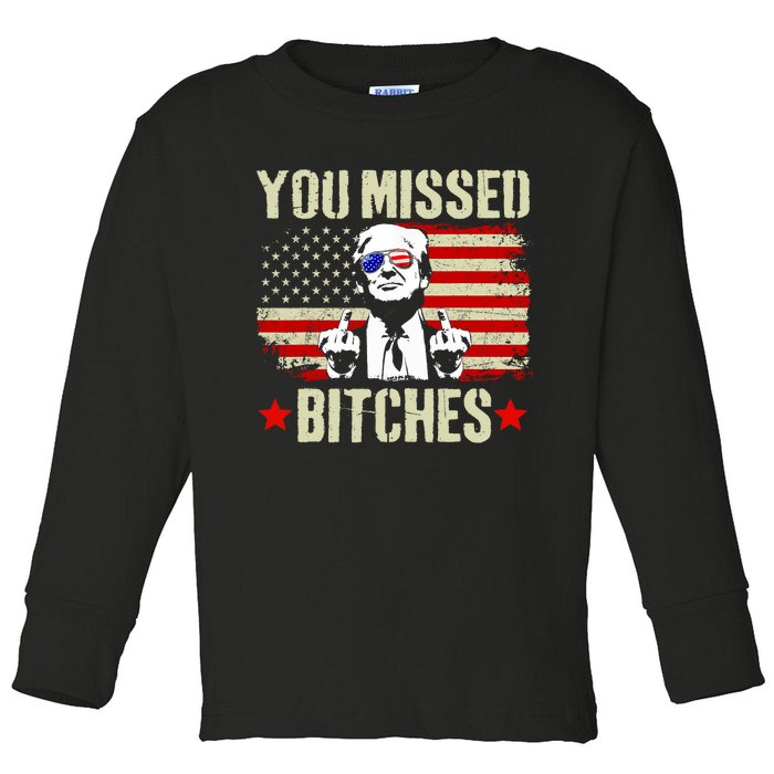 You Missed You Missed Trump 2024 You Missed Toddler Long Sleeve Shirt