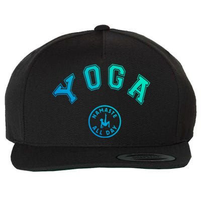 Yoga Namaste All Day Teacher Savasana Namaste Class Workout Gift Wool Snapback Cap