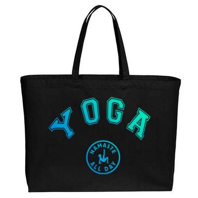 Yoga Namaste All Day Teacher Savasana Namaste Class Workout Gift Cotton Canvas Jumbo Tote