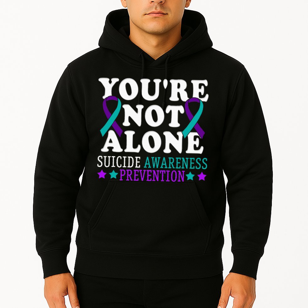 YouRe Not Alone Depression Suicide Prevention Awareness Hoodie