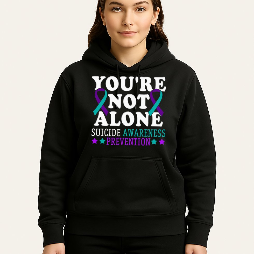YouRe Not Alone Depression Suicide Prevention Awareness Hoodie