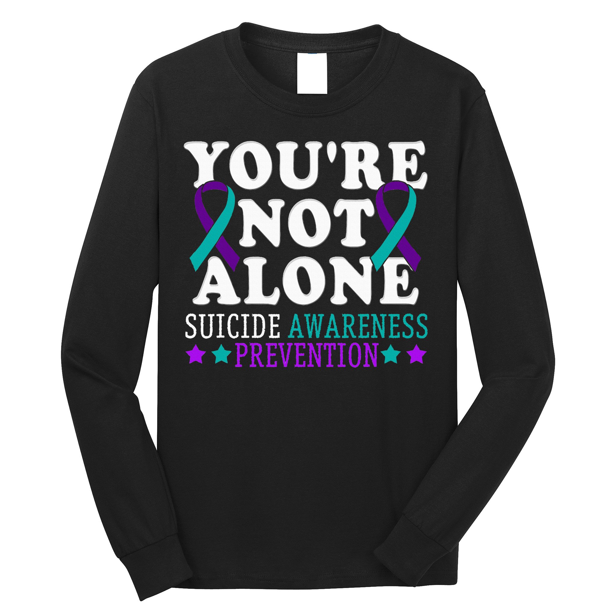YouRe Not Alone Depression Suicide Prevention Awareness Long Sleeve Shirt
