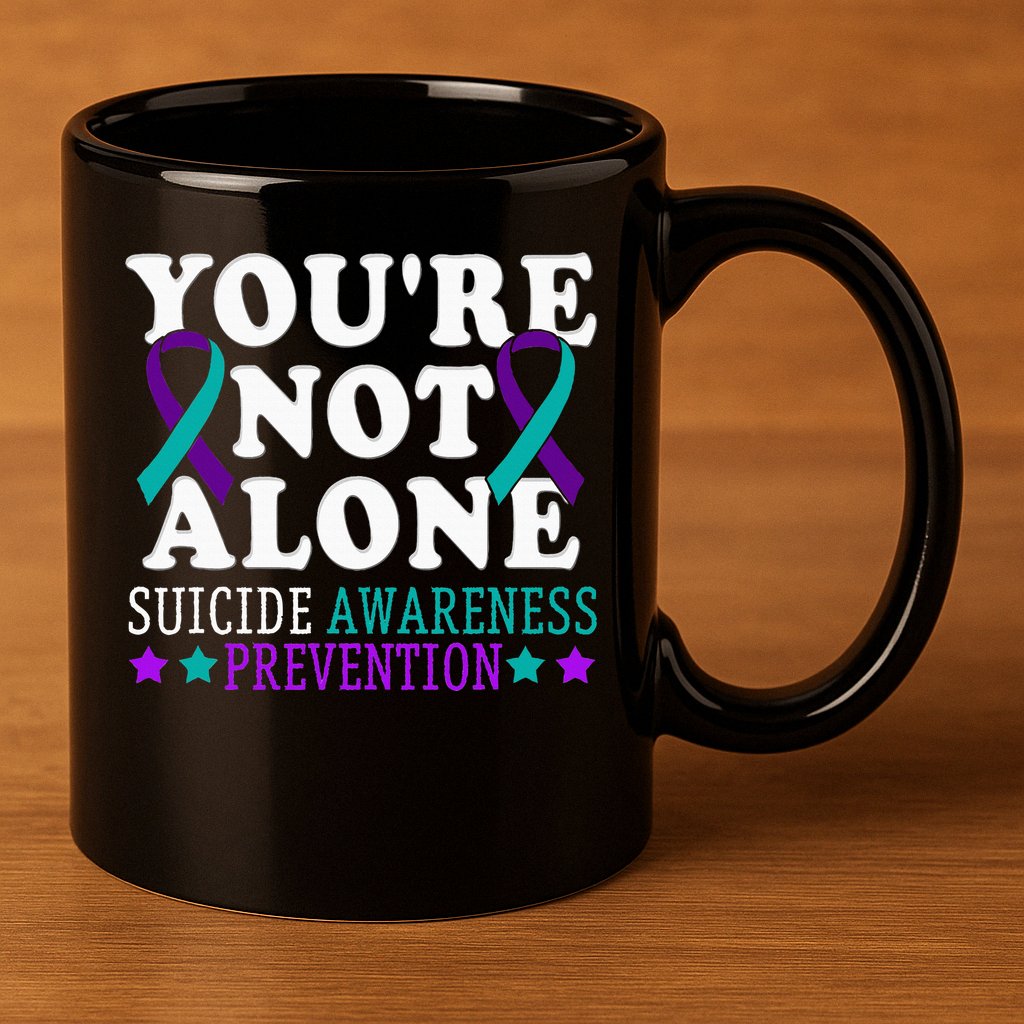 YouRe Not Alone Depression Suicide Prevention Awareness 11oz C Handle Ceramic Mug