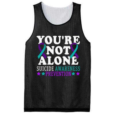 YouRe Not Alone Depression Suicide Prevention Awareness Mesh Reversible Basketball Jersey Tank