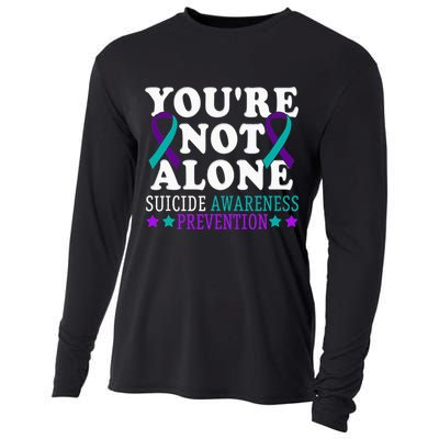 YouRe Not Alone Depression Suicide Prevention Awareness Cooling Performance Long Sleeve Crew