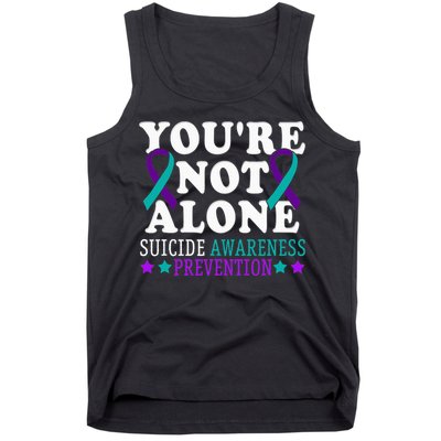 YouRe Not Alone Depression Suicide Prevention Awareness Tank Top