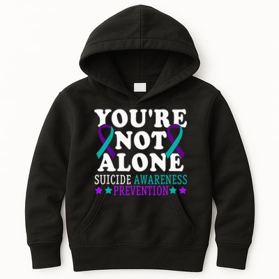 YouRe Not Alone Depression Suicide Prevention Awareness Kids Hoodie