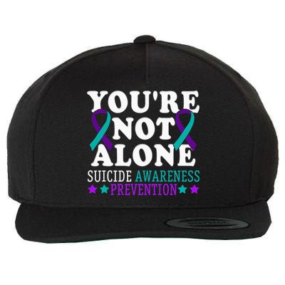 YouRe Not Alone Depression Suicide Prevention Awareness Wool Snapback Cap