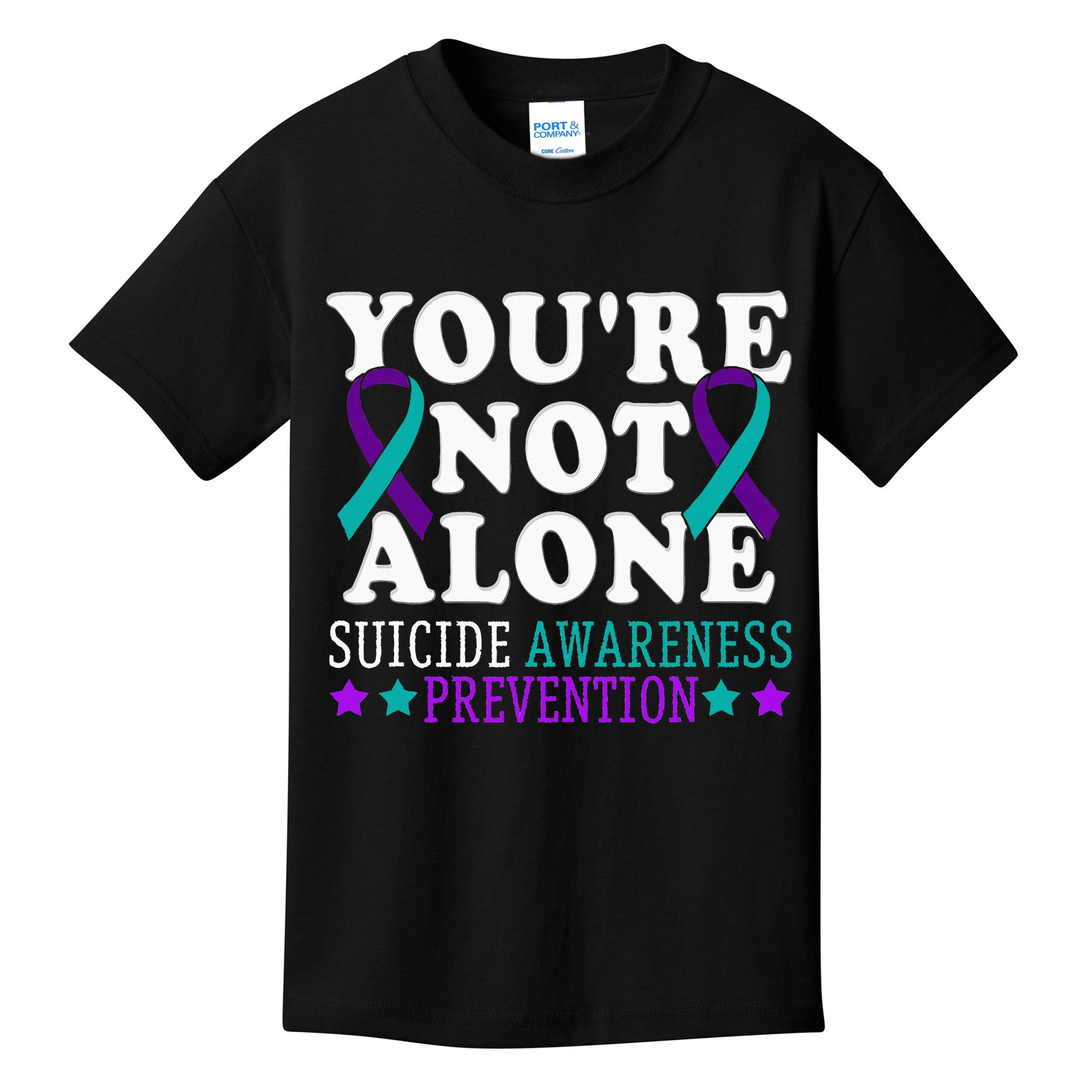 YouRe Not Alone Depression Suicide Prevention Awareness Kids T-Shirt