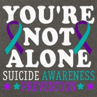 YouRe Not Alone Depression Suicide Prevention Awareness Cotton Canvas Backpack
