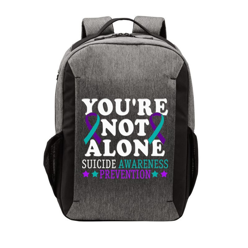 YouRe Not Alone Depression Suicide Prevention Awareness Vector Backpack