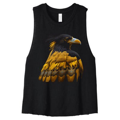 Yellow Nape Amazon Bird Native American Indian Northwest Women's Racerback Cropped Tank