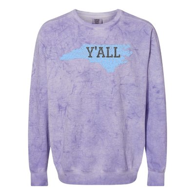 YAll North Carolina Colorblast Crewneck Sweatshirt