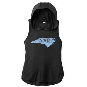 YAll North Carolina Ladies PosiCharge Tri-Blend Wicking Draft Hoodie Tank