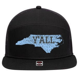 YAll North Carolina 7 Panel Mesh Trucker Snapback Hat