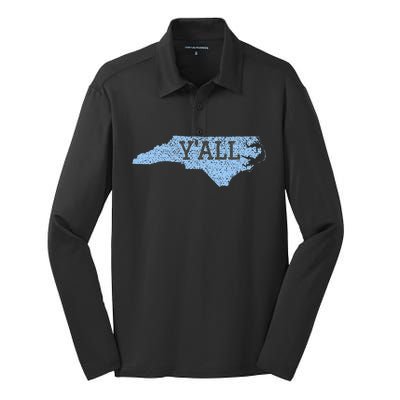 YAll North Carolina Silk Touch Performance Long Sleeve Polo