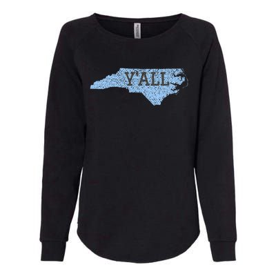 YAll North Carolina Womens California Wash Sweatshirt