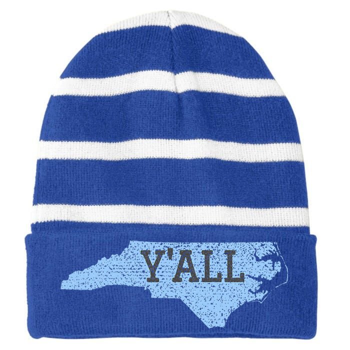 YAll North Carolina Striped Beanie with Solid Band