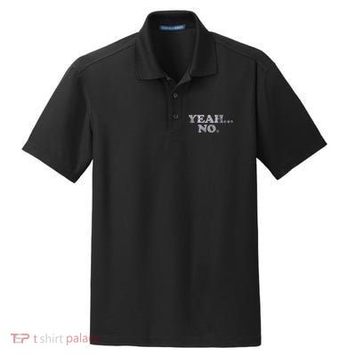 Yeah... No Distressed Dry Zone Grid Polo