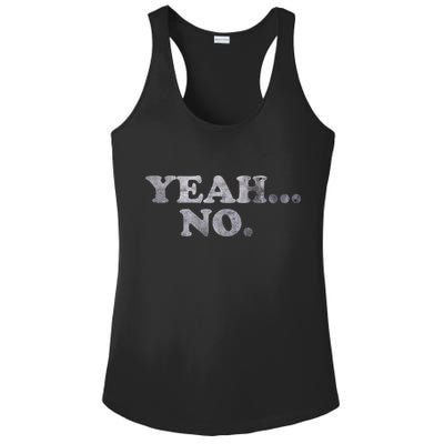 Yeah... No Distressed Ladies PosiCharge Competitor Racerback Tank