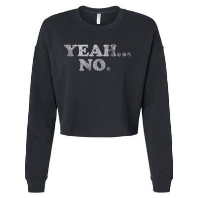 Yeah... No Distressed Cropped Pullover Crew
