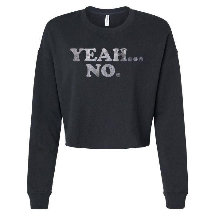 Yeah... No Distressed Cropped Pullover Crew