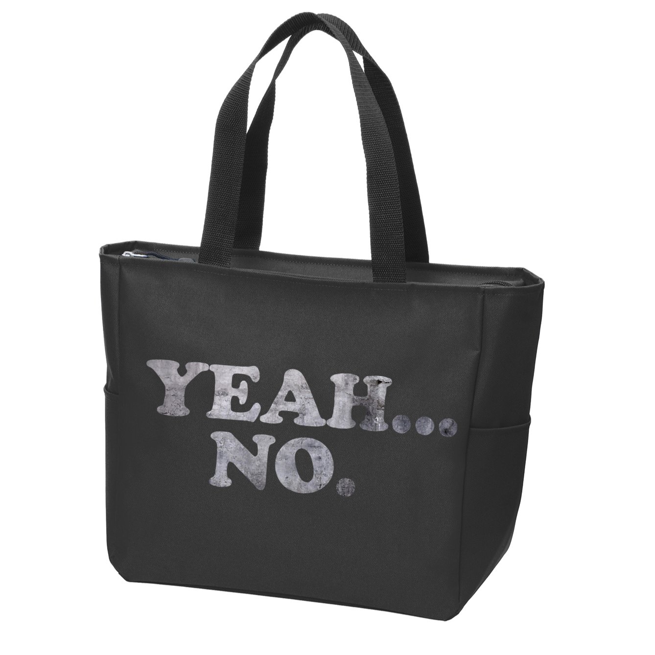 Yeah... No Distressed Zip Tote Bag