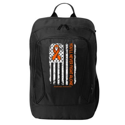 Youll Never Fight Alone Blood Cancer Leukemia Awareness City Backpack