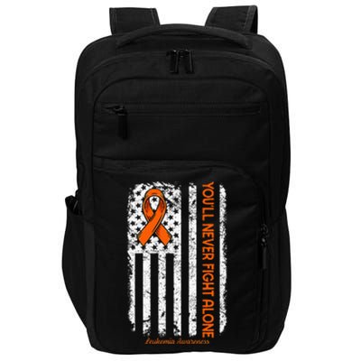 Youll Never Fight Alone Blood Cancer Leukemia Awareness Impact Tech Backpack