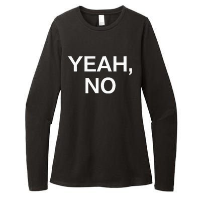 Yeah No Funny Jokes Sarcastic Family Womens CVC Long Sleeve Shirt