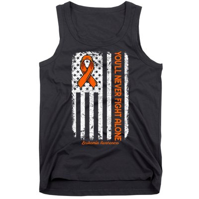 Youll Never Fight Alone Blood Cancer Leukemia Awareness Tank Top